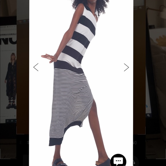 Norma kamali spliced drop shoulder dress - Picture 5 of 5